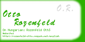 otto rozenfeld business card